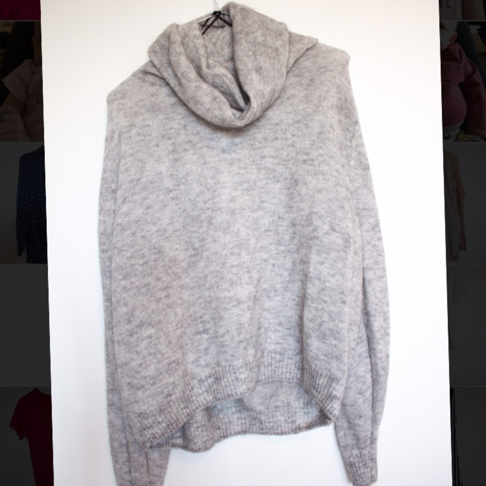 H&M oversized fuzzy turtleneck